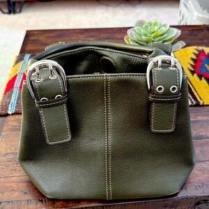 Tignanello leather green handbag
